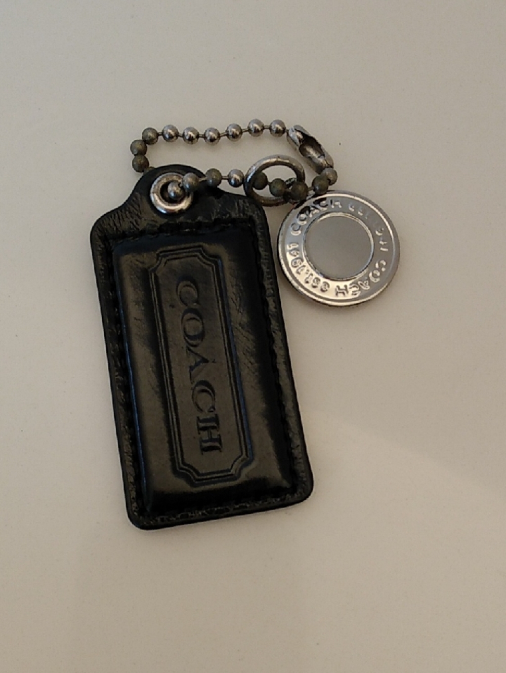 Two Piece Coach Bag Fob Charm on Chain Coach